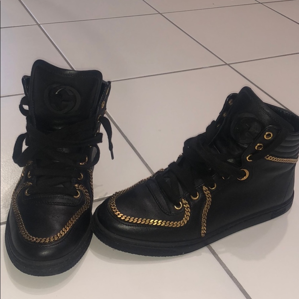 Gucci high top sneakers 37.5 great comdition